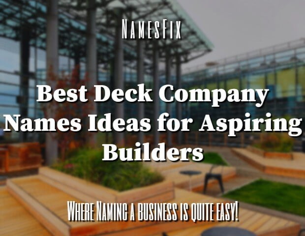 Deck Company Names