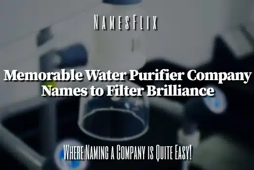 Water Purifier Company Names